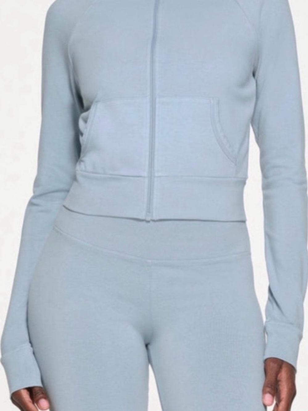 SKIMS Light Blue Track Jacket & High-Waist Joggers Set